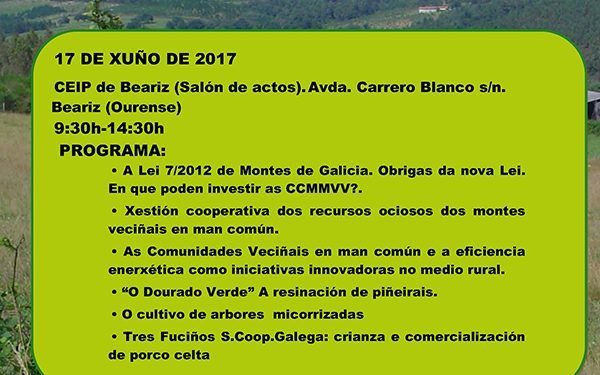 AGACA mostrará en Beariz como crear riqueza y empleo con los montes comunales