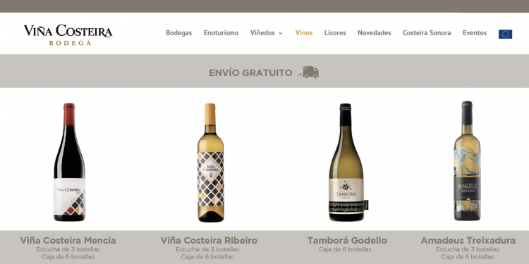 Viña Costeira presenta a súa Tenda Online con envíos gratuítos