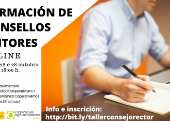 Abre la inscripción para el Taller online de Formación de Consejos Rectores. Comienza el 19 de octubre