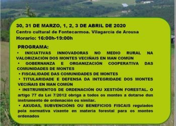 APRAZADO – Abre a matrícula para o  Obradoiro sobre Comunidades de Montes Veciñais en Vilagarcía de Arousa