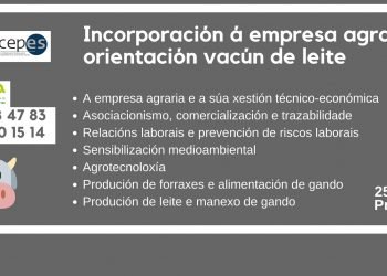 Comezará en marzo un curso de Incorporación á Empresa Agraria en O Rodo