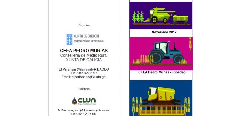 O CFEA Pedro Muras e CLUN organizan as súas 1º Xornadas de Maquinaria Agrícola, en Ribadeo