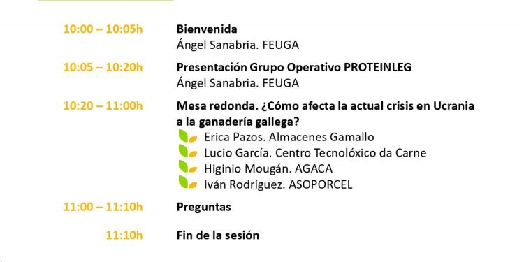 Proteinleg organiza o 19 de maio unha charla online sobre o impacto da crise de Ucraína na gandería galega