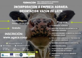 Abre la matrícula al curso de incorporación a la empresa de vacuno de leche