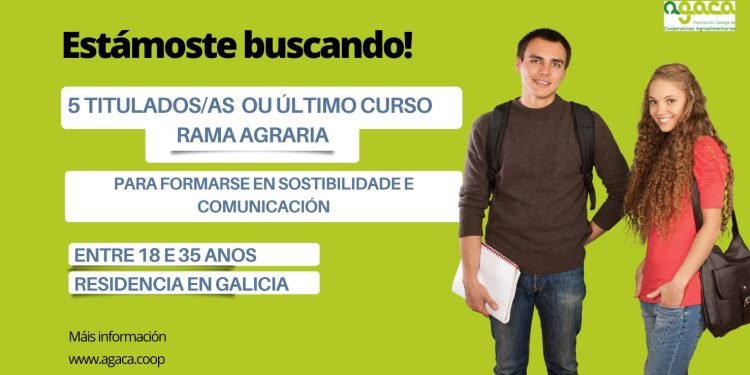 Búscanse 5 titulados ou estudantes de último ano da rama agraria para formarse, sen custo, sobre sostibilidade e comunicación no marco dun programa europeo