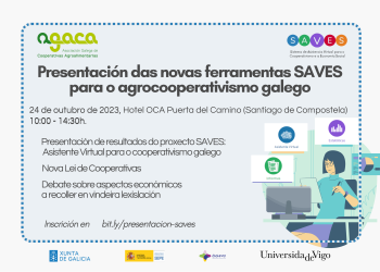 O 24 de outubro ven á presentación de SAVES: Asistente Virtual para o Cooperativismo e a Economía Social
