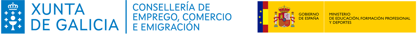 Consellería de Emprego, Comercio e Emigración. Ministerio de Educación, Formación Profesional y Deporte