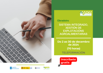 En decembro, nova edición do obradoiro Sistema integrado, xestión de explotacións agroalimentarias, con módulos homologados